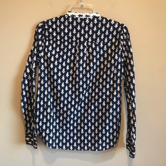 J Crew Navy and White Popover Size XS - Picture 7 of 7